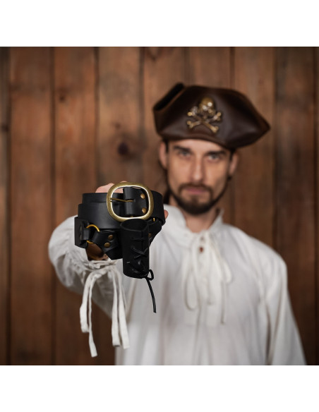 Middelalderlig læder baldric med...