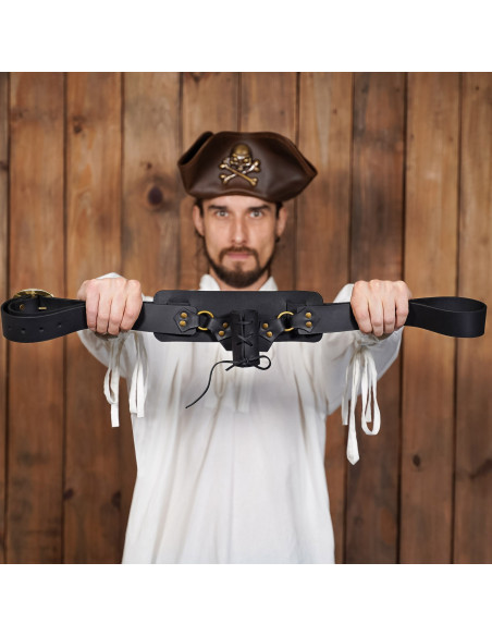 Middeleeuwse leren baldric met riem,...