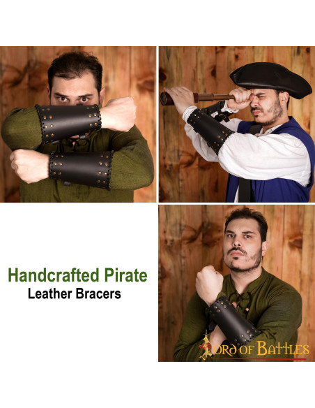 Mittelalterliche Lederarmschienen mit...