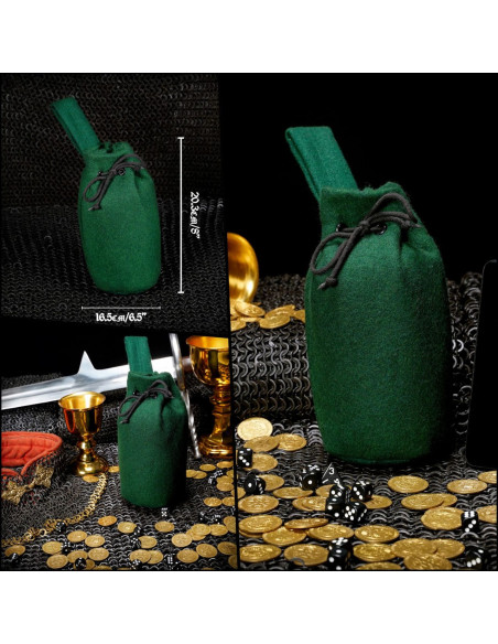 Vikingkleurige wollen tas (20,3 x...