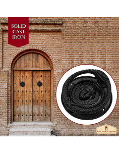 Aldaba medieval circular estilo cabeza Medusa 2