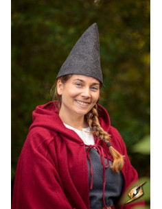 Gorro de Gnomo fantasía, lana gris