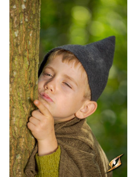 Fantasy Gnome hat, grå uld