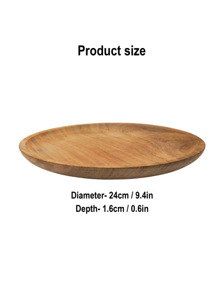 Middelalderlig træplade (23 cm diameter)