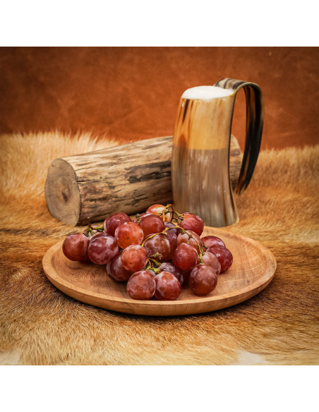 Middeleeuws houten bord (23 cm diameter)