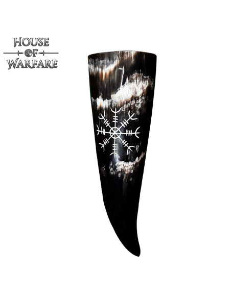 Håndskåret Aegishjalmur design...