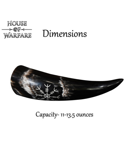 Handgeschnitztes Wikinger-Trinkhorn...