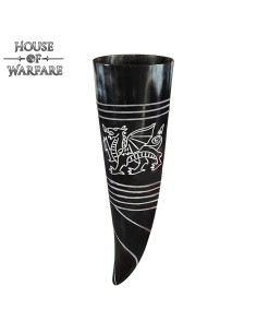 Cuerno medieval para beber diseño dragón celta