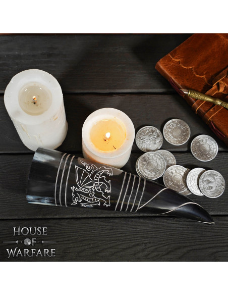 Mittelalterliches Trinkhorn im...