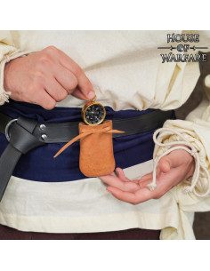 Brújula pirata con funda piel auténtica (3.5 cm.) 2
