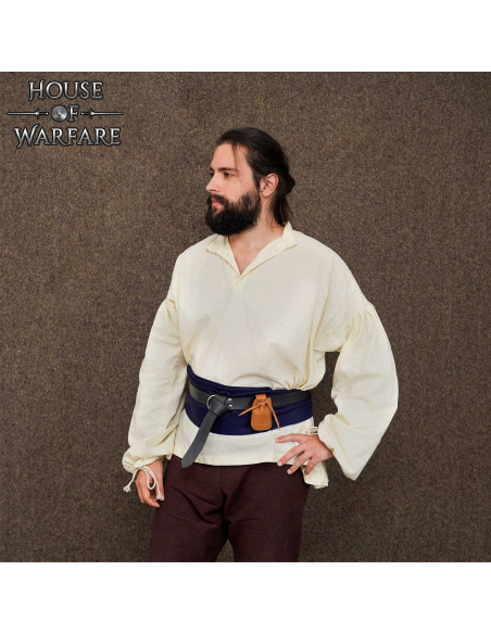 Piratkompas med ægte læderetui (3,5 cm.)