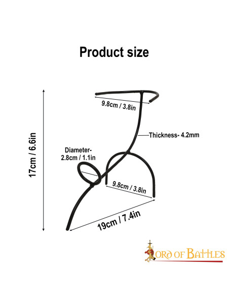 Handgesmeed ijzeren hoornsteun