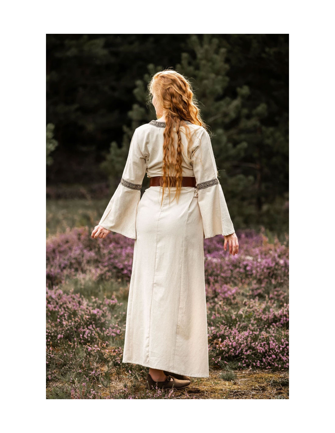 Vestido medieval mujer Angie, blanco natural ⚔️ Tienda-Medieval