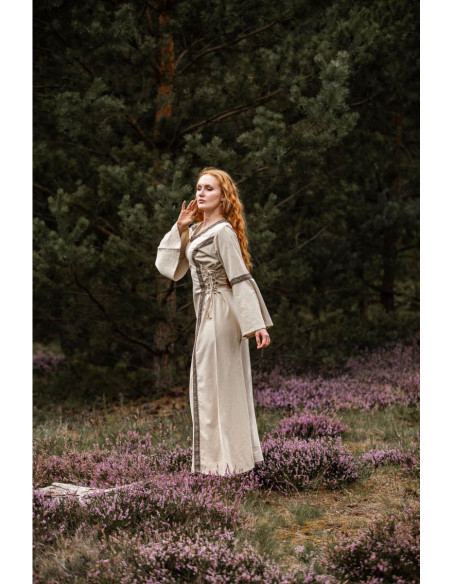 Mittelalterkleid Frau Angie, naturweiß