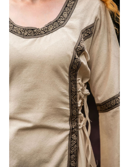 Vestido medieval mujer Angie, blanco...