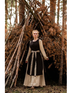 Sobrevesta medieval Magdalena, color marrón