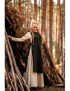 Sobrevesta medieval Magdalena, color verde 2