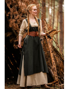 Túnica medieval para mujer Hildegard, verde