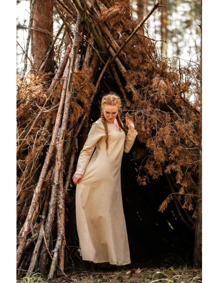 Viking kvindekjole model Lina, naturhvid