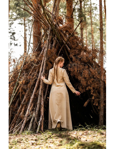 Viking kvindekjole model Lina, naturhvid