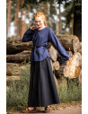 Mittelalterbluse Modell Tilda, blaue Farbe
