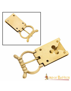Mittelalterliche Kleeblatt-Schnalle aus Messing aus dem... 2