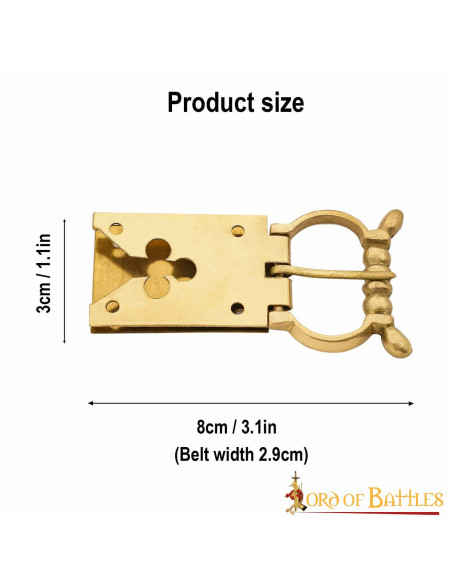 Middeleeuwse koperen gesp met...
