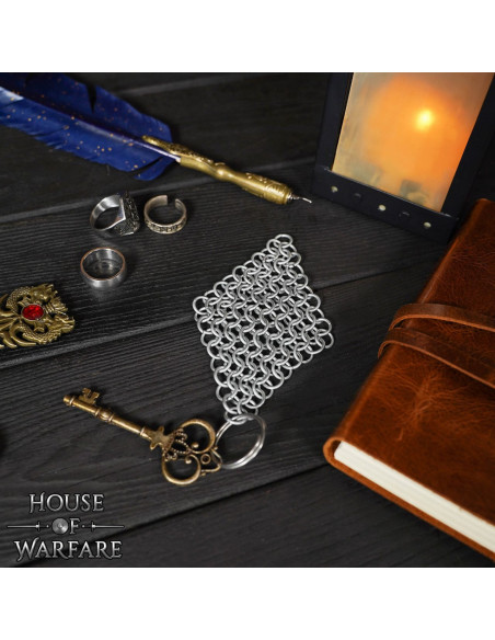 Stalen maliënkolder sleutelhanger (8...