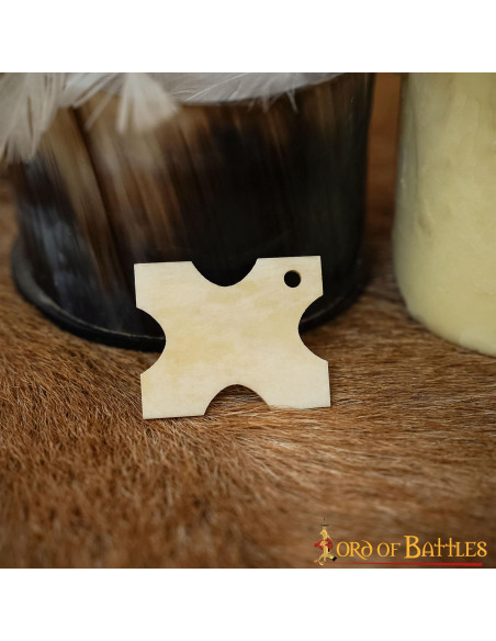 Dekorativ knogletablet (3,8 x 3,1 cm)