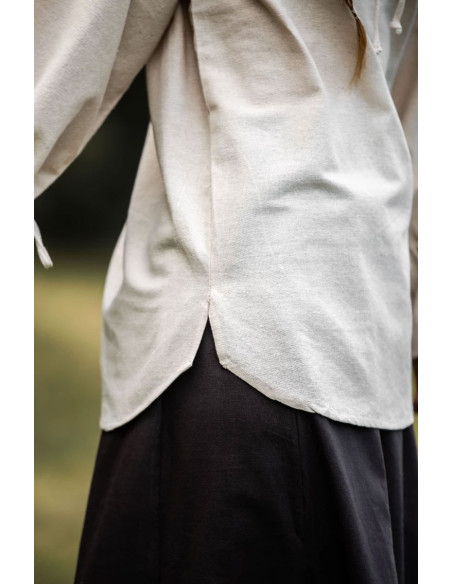Blusa medieval Morgan blanca natural
