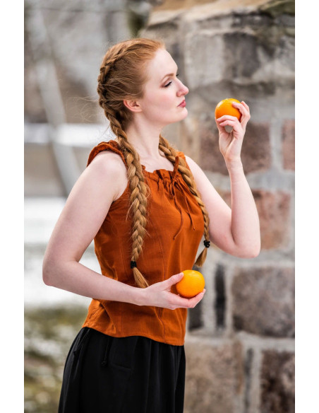 Blusa medieval sin mangas Adele,...