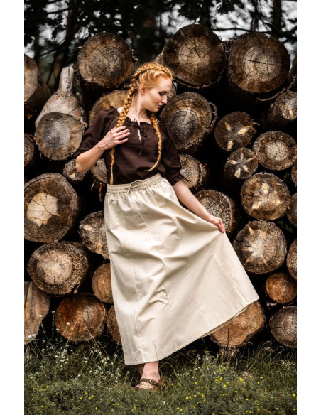 Falda medieval mujer Smilla, blanco... Falda medieval mujer Smilla, blanco...