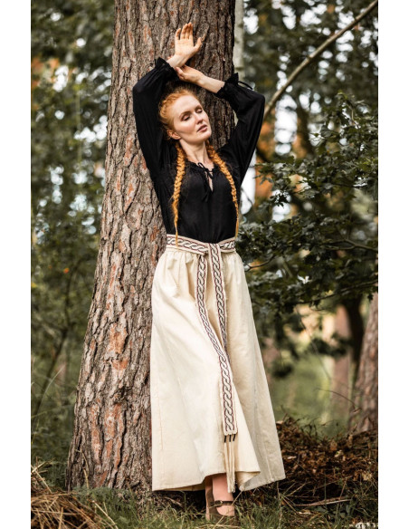 Smilla Damen Mittelalterrock, naturweiß