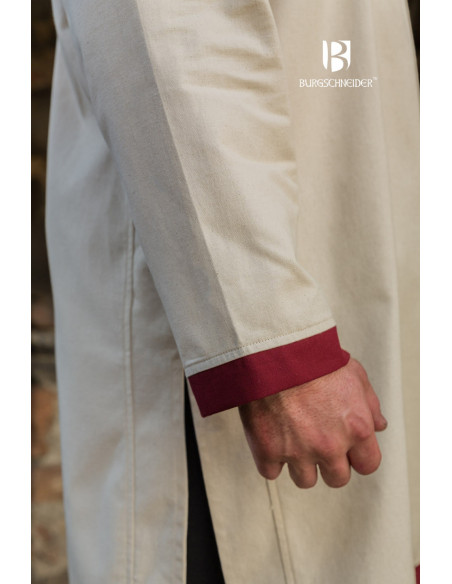 Rus Tobiasz Tunika, Farbe Natur-Burgund