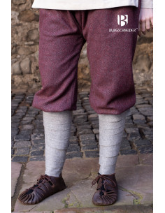 Tilda Herringbone Viking bukser, bordeaux-grå 2