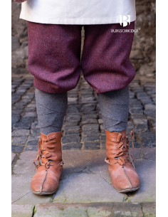 Pantalones vikingos modelo Rus Ivar, Granate-Gris 2