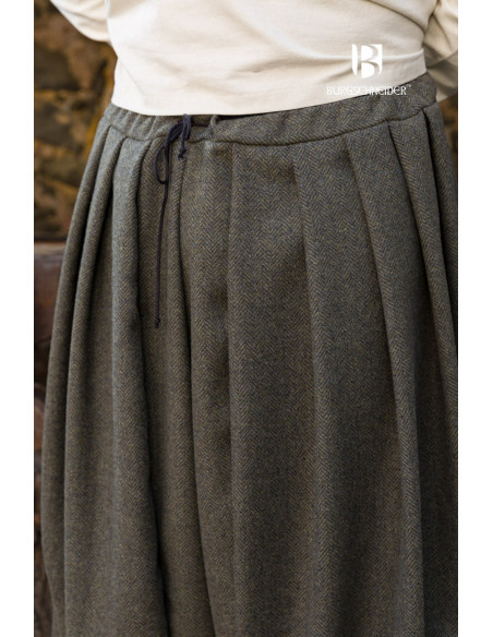 Rus Borys Hose mit weitem Bein, Olivgrau