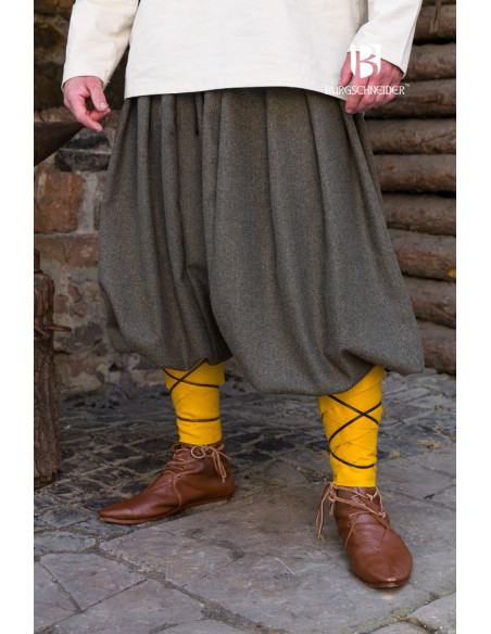 Rus Borys Hose mit weitem Bein, Olivgrau