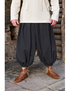 Rus Borys Hose mit weitem Bein, Schwarz-Grau