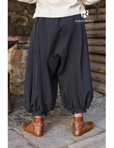 Rus Borys Hose mit weitem Bein, Schwarz-Grau 2