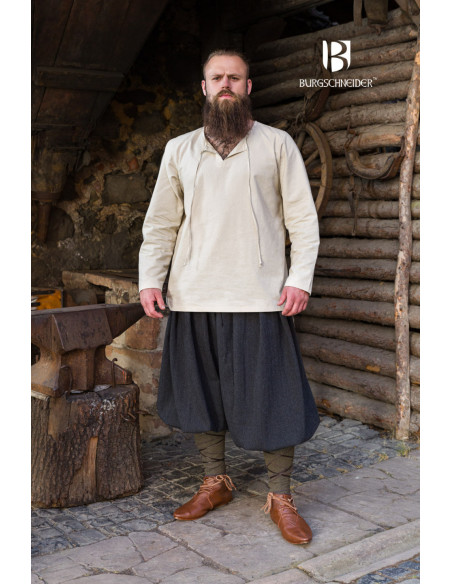 Rus Borys Bukser med brede ben, sort-grå