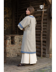 Mittelalterkleid Modell Rus Luiza, Hellblau-Grau 2