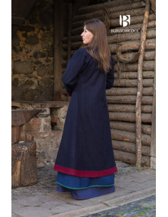 Mittelalterlicher Mantel Modell Rus Kseniya, Blau-Rot 2