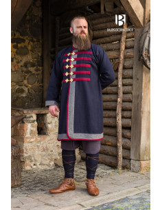 Mittelaltermantel Modell Rus Kosma, Dunkelgrau-Rot