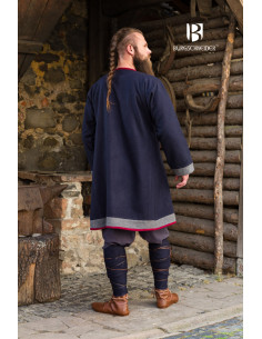Mittelaltermantel Modell Rus Kosma, Dunkelgrau-Rot 2