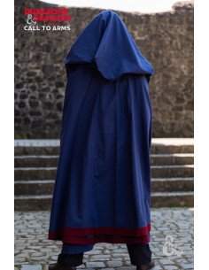 Capa medieval de Hechicero, Azul Oscuro-Burdeos 2