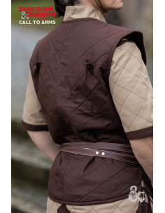 Middelalderkrigervest, brun 2
