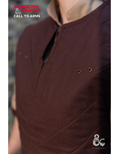 Chaleco medieval del Guerrero, marrón
