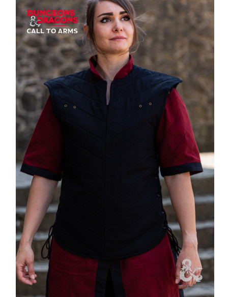 Mittelalterliche Kriegerweste, schwarz