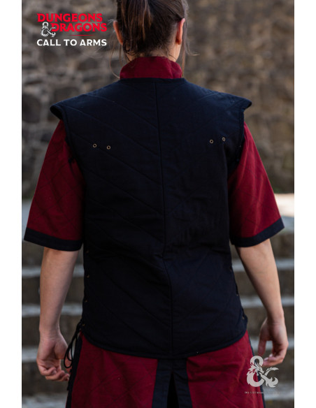 Middelalderkrigervest, sort